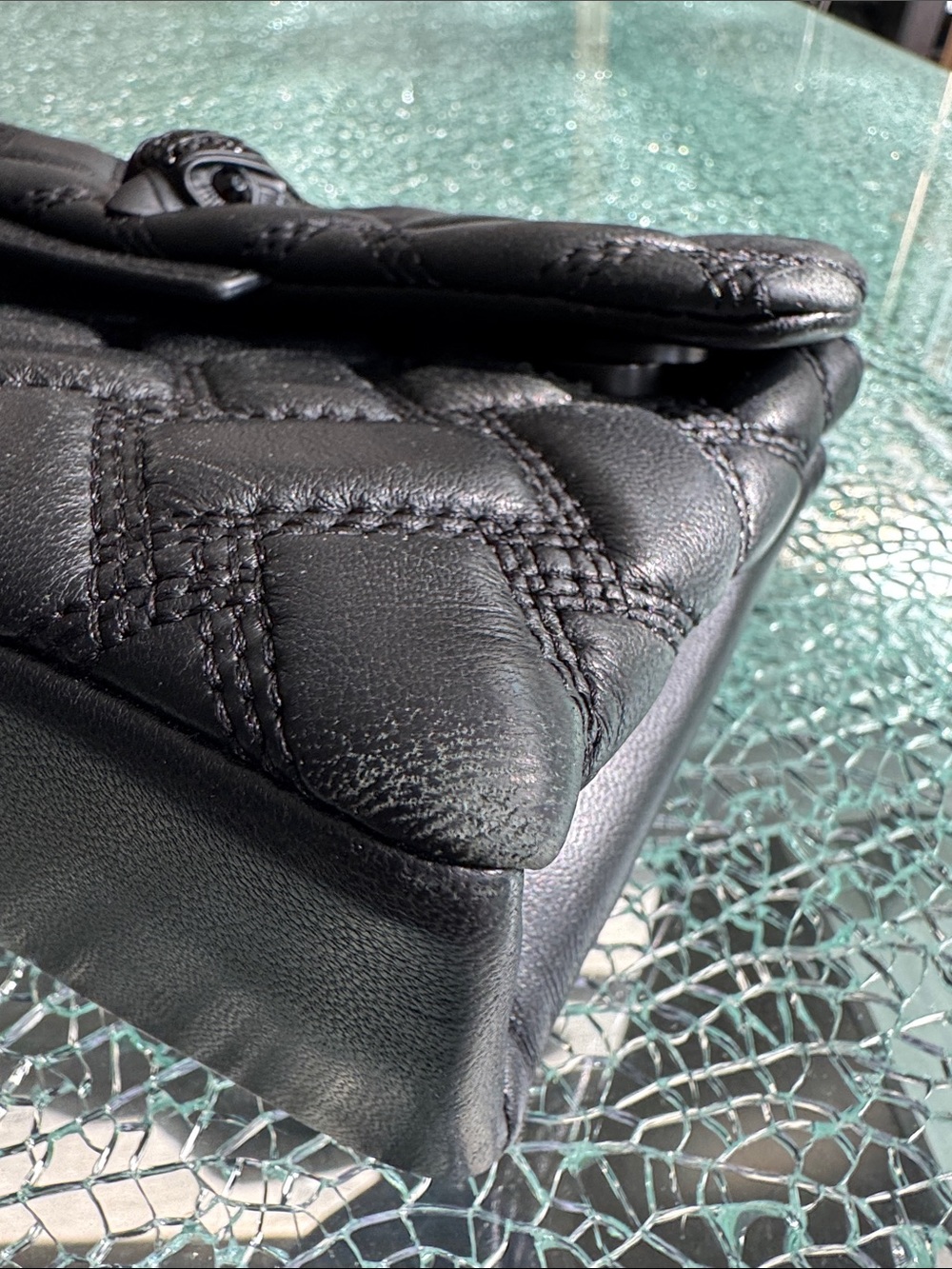 Kurt Geiger Quilted Chain Shoulder crossbody Bag - Black - Picture 10 of 10